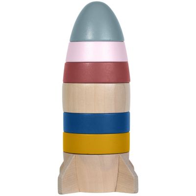 Tour à empiler en bois Fusée