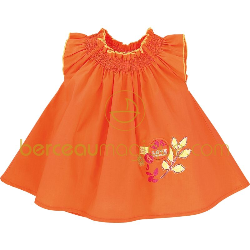 Robe fille unie Un monde de couleurs (3 mois) Sucre d'orge