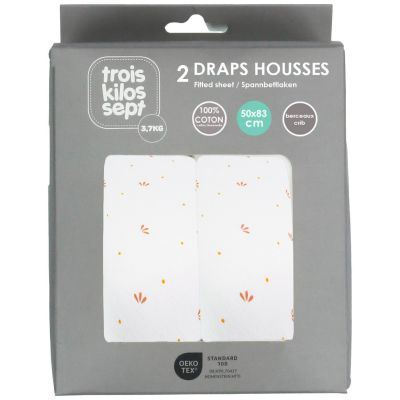 Lot de 2 draps housses Gatsby (50 x 83 cm)  par Trois Kilos Sept