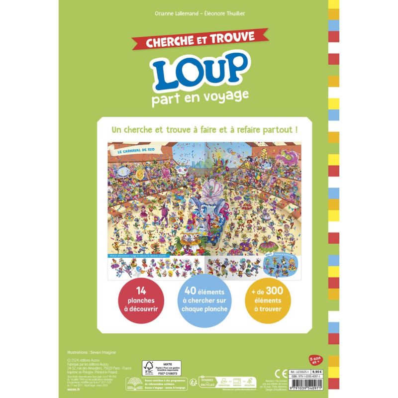 Livre Cherche et trouve Loup part en voyage Auzou Editions Produit 5