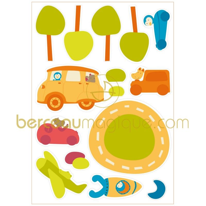 Stickers mural  Les Loupiots Moulin Roty