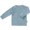Sweat de pyjama en velours bio Blue fog (6-12 mois : 67 à 74 cm) - Fresk
