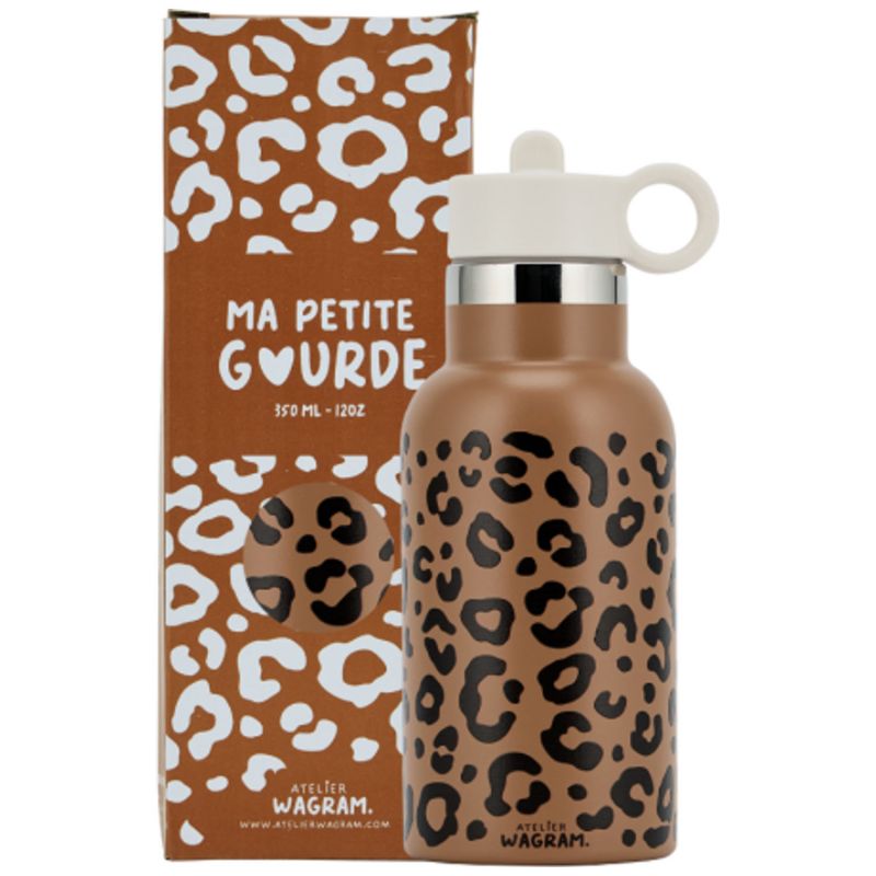 Gourde isotherme Léopard Marron (350 ml) Atelier Wagram Ambiance 1