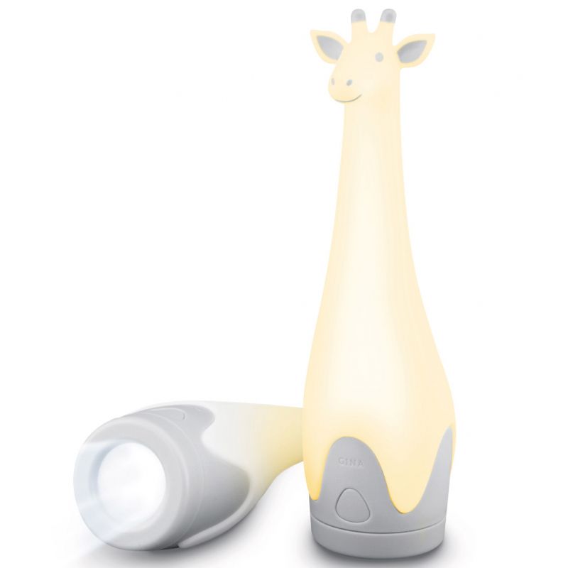 Veilleuse et torche Gina girafe grise ZAZU