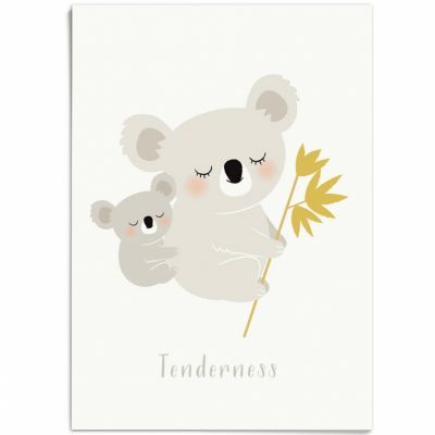 Affiche A3 koala Tenderness  par Zü
