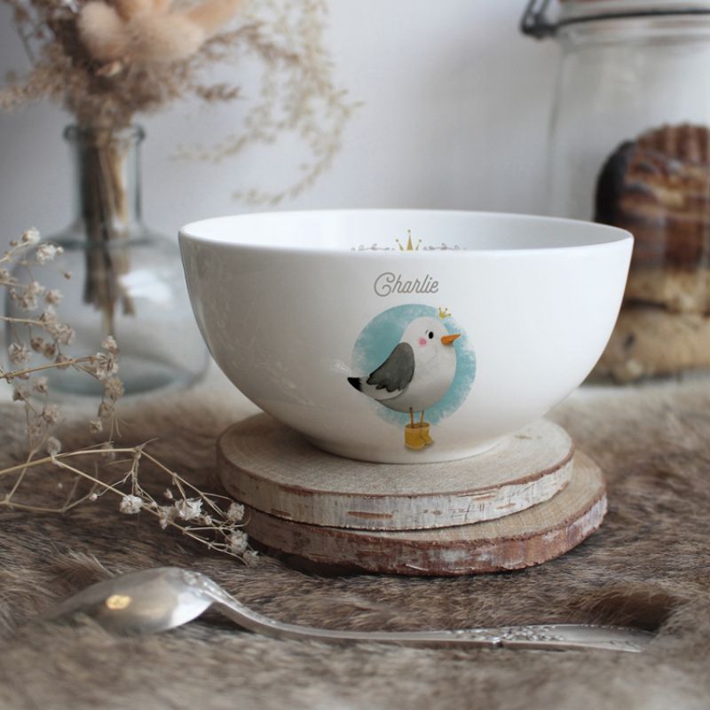 Bol en porcelaine Mouette (personnalisable) Gaëlle Duval