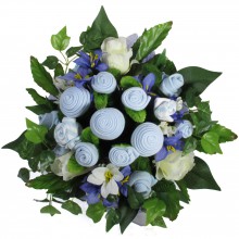Bouquet de naissance classic bleu 11 pièces (0 à 4 mois)  par BabyBlooms
