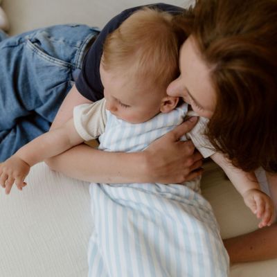 Gigoteuse réversible 4 saisons bleue (0-6 mois) Les petites billes