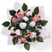 Bouquet de naissance Posy rose (7 pièces)  par BabyBlooms