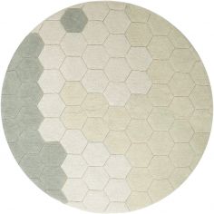 Tapis lavable rond Honeycomb Blue Sage (140 cm) - Lorena Canals