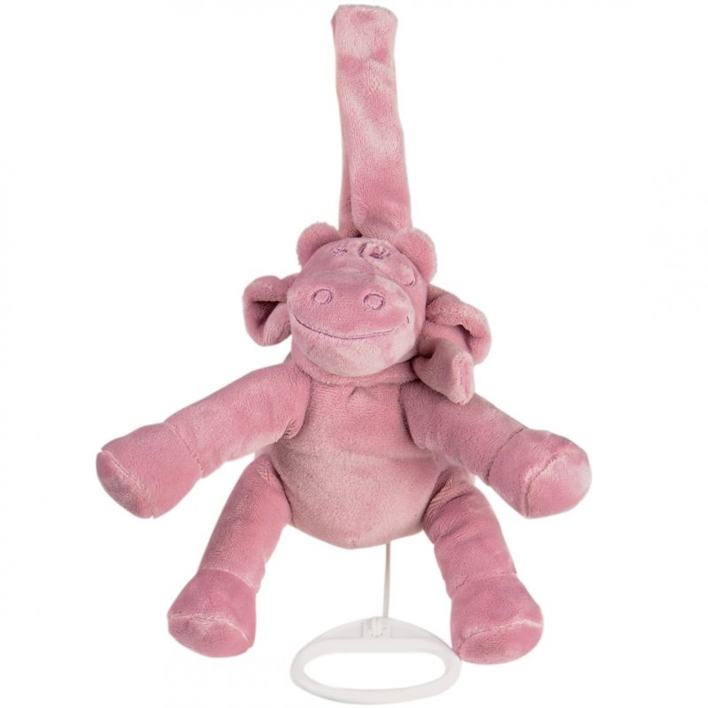 Doudou musical à suspendre Mix et Match vache Lola vieux rose (15 cm) Noukie's