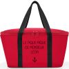 Grand sac isotherme rouge (personnalisable) - Les Griottes