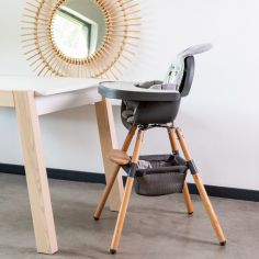 Panier de rangement mesh pour chaise haute Evolu gris anthracite