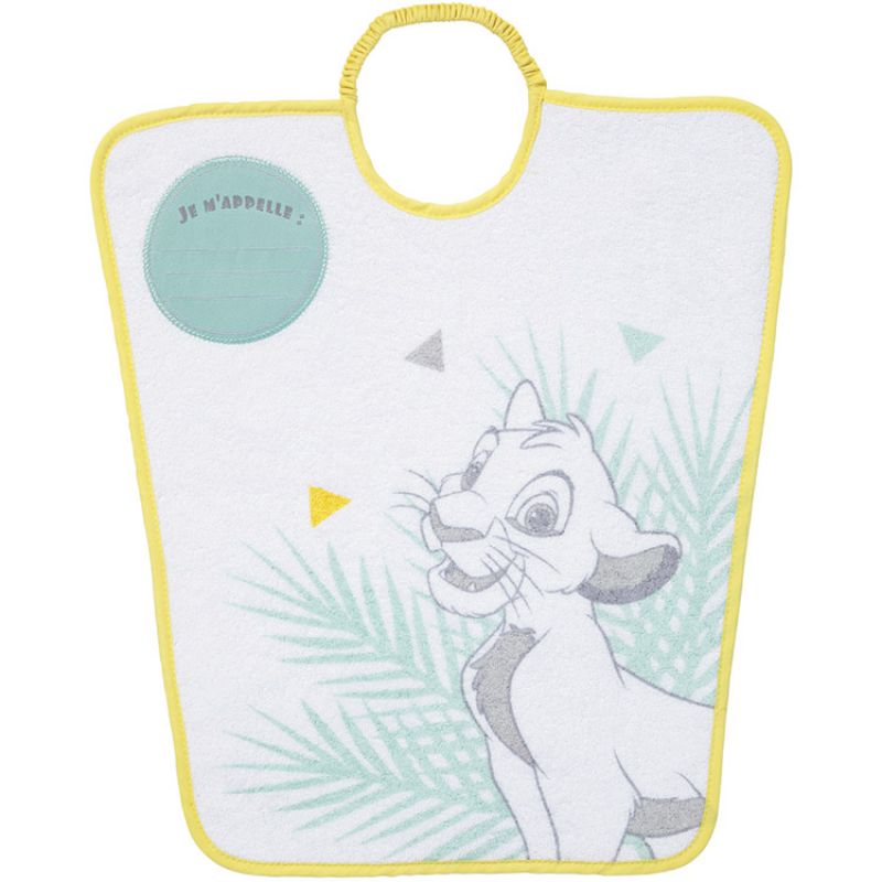 Bavoir élastique Simba Je m'appelle vert d'eau Babycalin