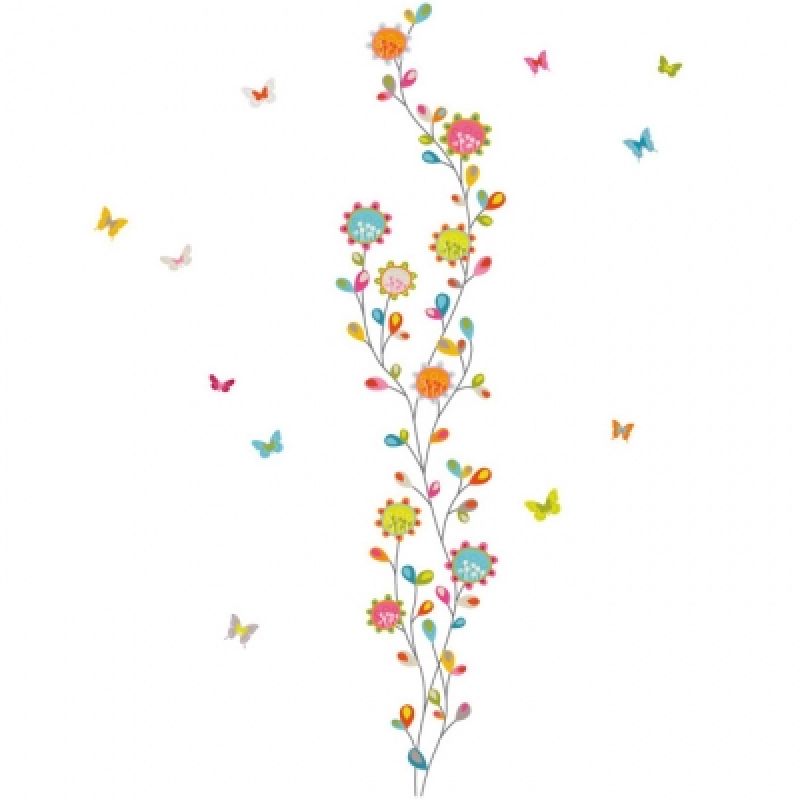 Stickers muraux Fleurs en farandole Série-Golo