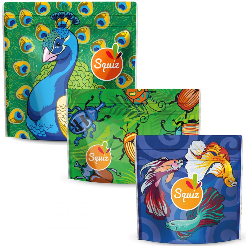 Lot de 3 sacs à goûter Exotique Squiz