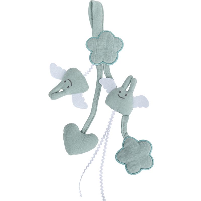 Jouet à suspendre en coton bio celadon (20 cm) Trousselier