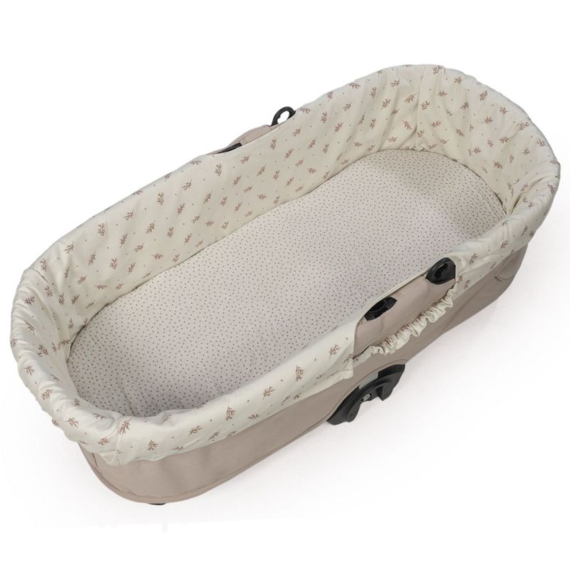 Housse de nacelle avec élastiques + Drap-housse pour nacelle Mimosa Rose Walking Mum Produit 1