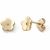 Variation Doré, argenté du produit Boucles d'oreilles Fleur-Oxyde (or jaune 375°) de la marque Baby bijoux