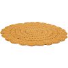 Tapis lavable rond Alma crochet mangue (120 cm)  par Nattiot