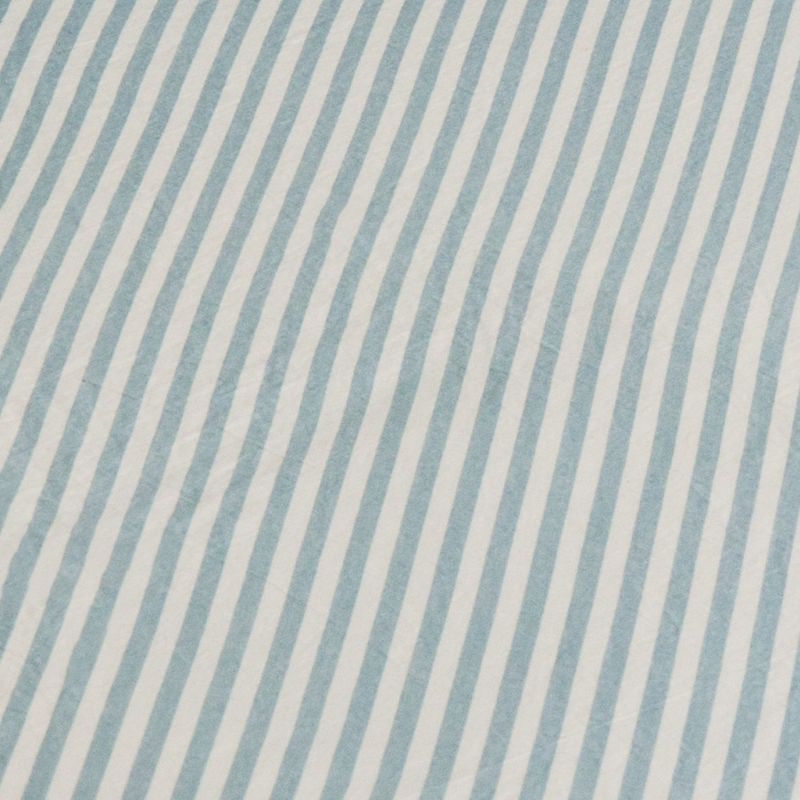 Drap housse en percale de coton Rayé Bleu Ardoise (70 x 140 cm) Kadolis Produit 4