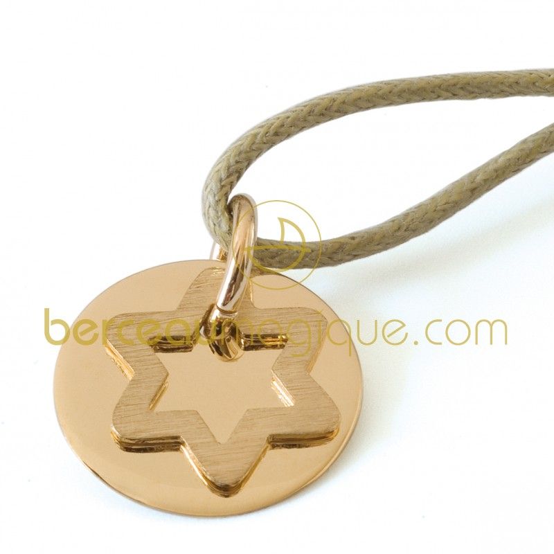 Pendentif Believe Etoile de David (Or jaune) Mikado