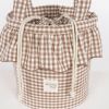 Sac Bucket Praliné Vichy Moka Walking Mum Ambiance 7