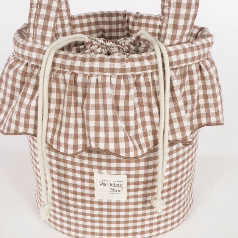 Sac Bucket Praliné Vichy Moka Walking Mum Ambiance 7