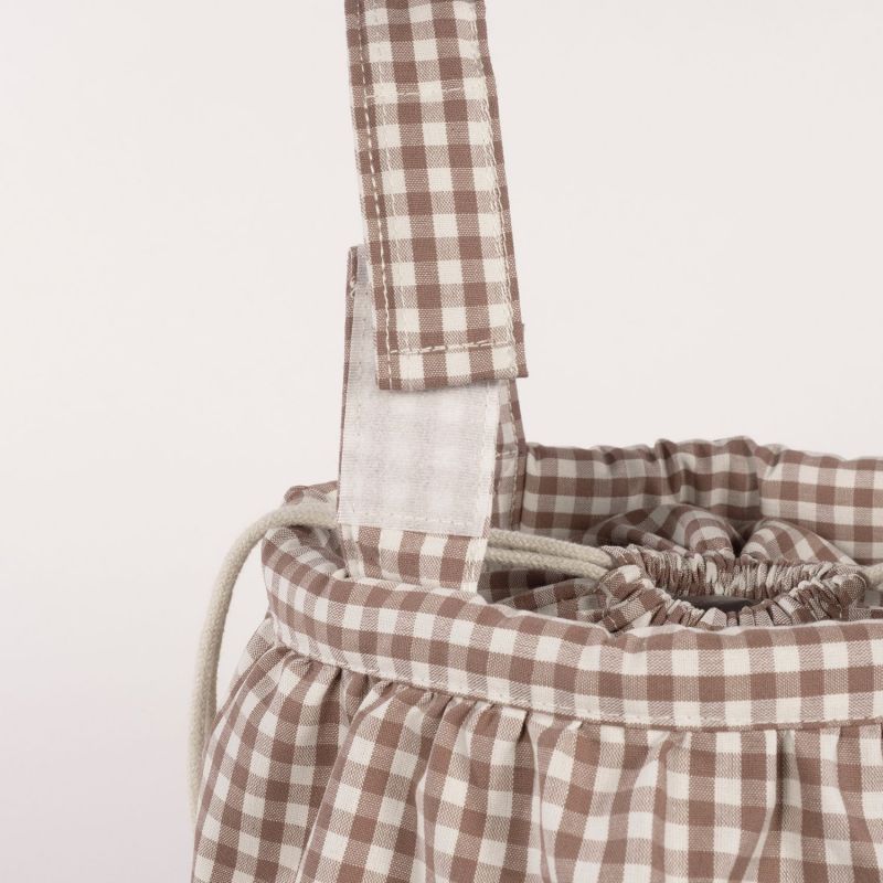 Sac Bucket Praliné Vichy Moka Walking Mum Ambiance 8