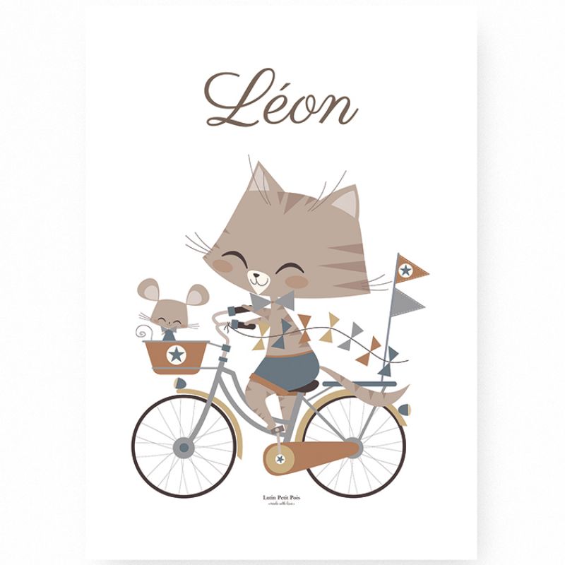 Affiche A4 Marius & Souriceau (Personnalisable) Lutin Petit Pois