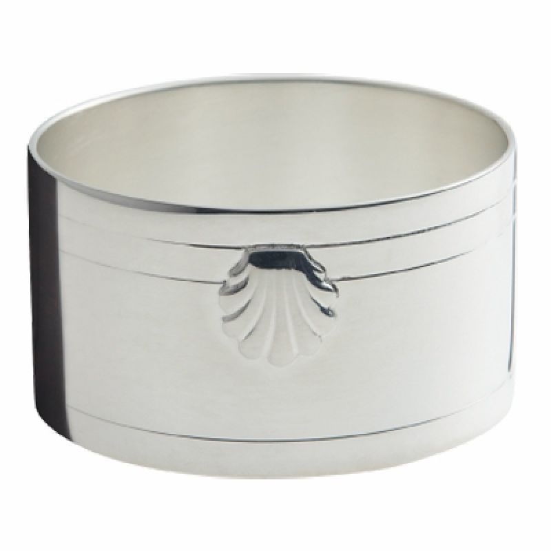 Rond de serviette Coquille (métal argenté) Ercuis