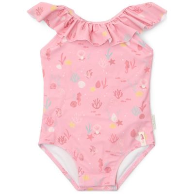 Maillot de bain 1 pièce à volants Ocean Treasures (6-12 (3-4 ans)