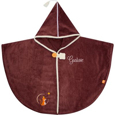 Poncho de bain tigre chocolat personnalisable (0-5 ans)