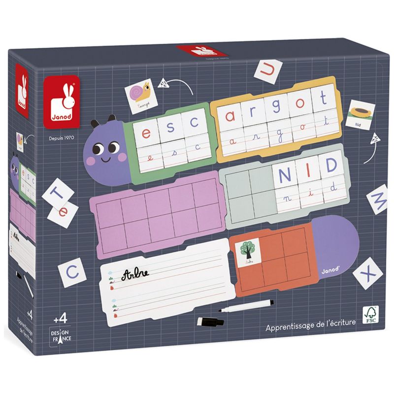 Jeu éducatif Apprendre à écrire Chenille Janod Packaging 7