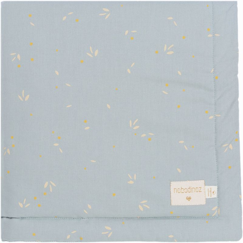 Mini couverture bébé Laponia Willow Soft Blue (70 x 70 cm) Nobodinoz