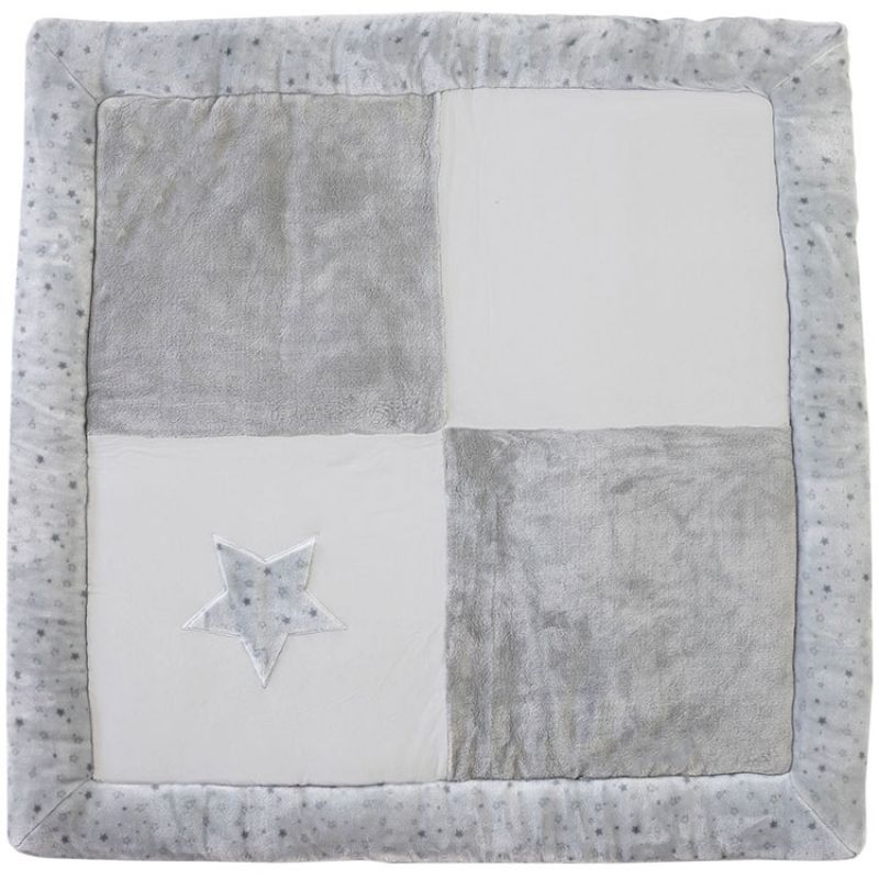 Tapis de parc étoiles grises (100 x 100 cm) Domiva