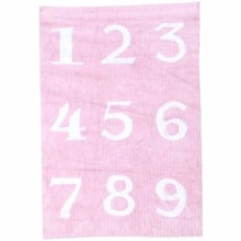 Tapis fille souple chiffres rose (120 x 160 cm)  par Lorena Canals