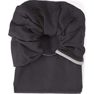 Echarpe de portage Sling sans noeud tissé en coton bio noir (NéoBulle) - Image 1