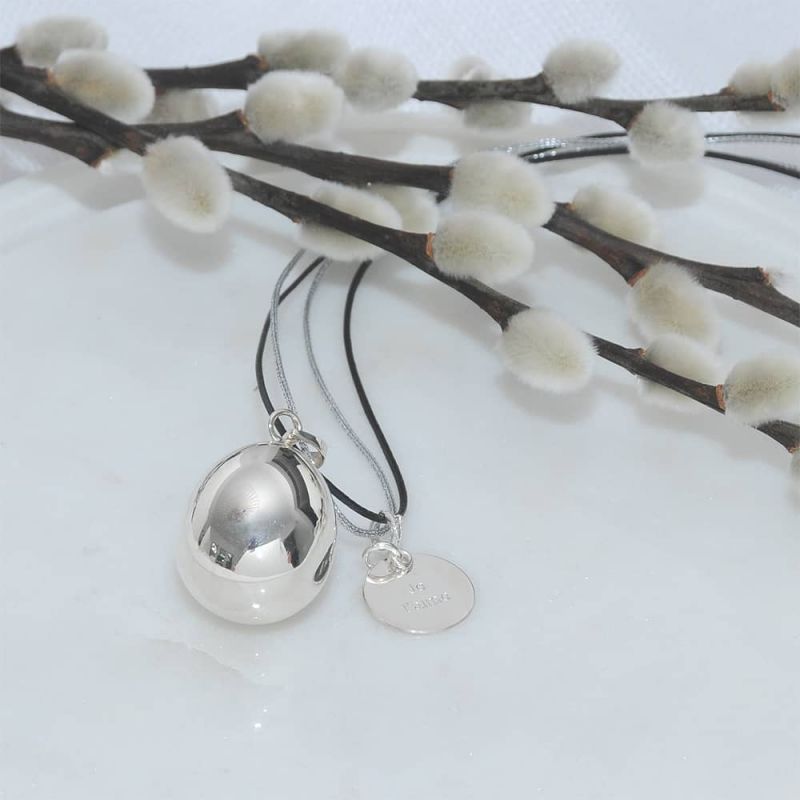 Bola de grossesse Ovaloo personnalisable (plaqué argent) Nativee