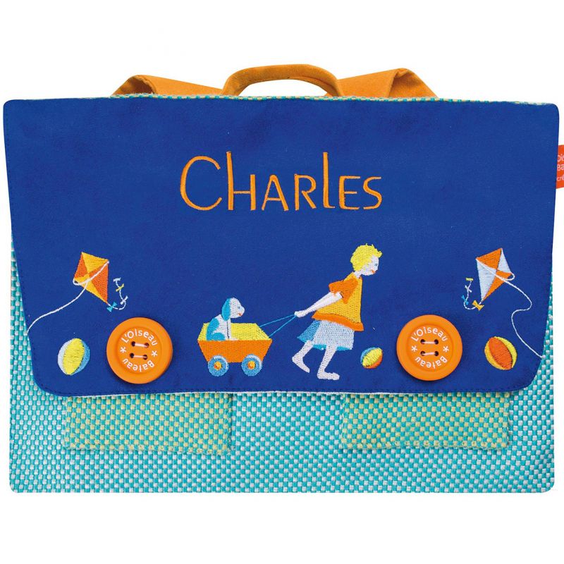 Cartable Les P'tits cartables Chariot (personnalisable) L'oiseau bateau