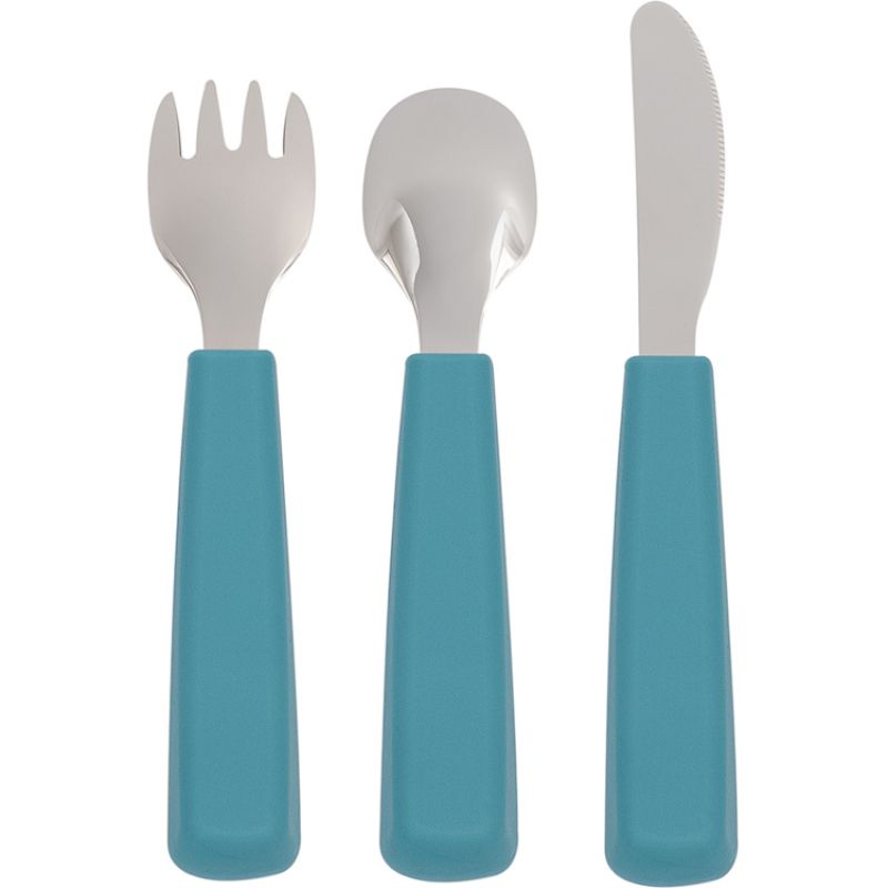 Set de 3 couverts bleus We Might Be Tiny