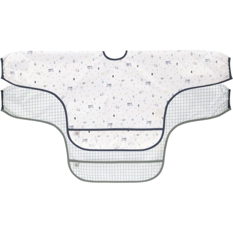 Lot de 2 bavoirs manches longues avec poche bleu Garden Explorer Lässig