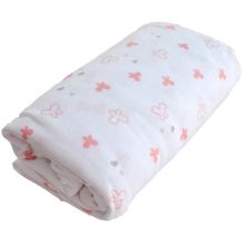 Drap housse rose Lapinou (60 x 120 cm)  par Domiva