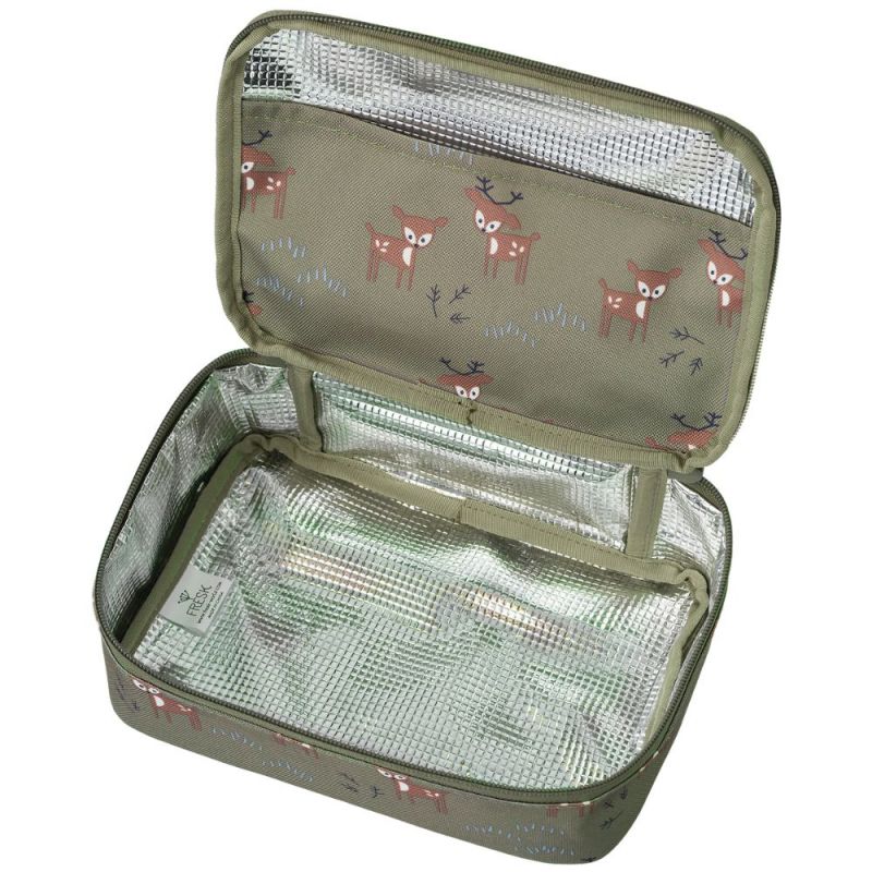 Lunch bag isotherme Deer olive (2,5 L) Fresk Produit ouvert 2