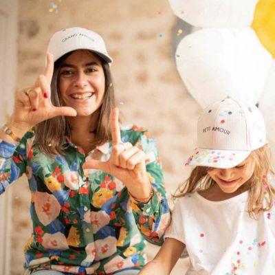 Casquette enfant Petit Amour crème (3-6 ans)