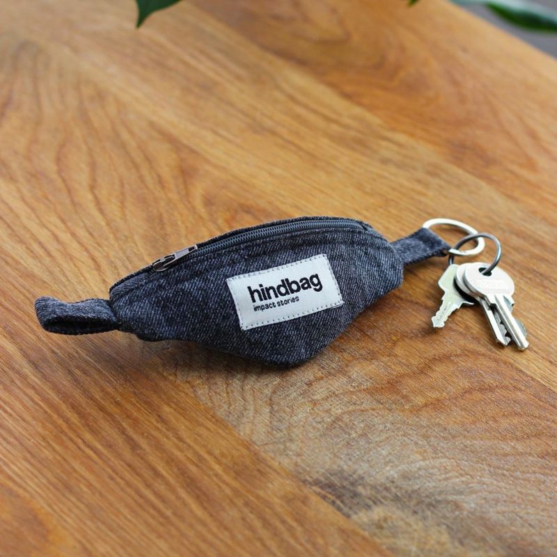 Porte-clés Côme Denim Gris Hindbag Ambiance 2