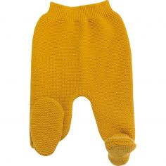 Pantalon en tricot Moutarde (0-1 mois) - Trois Kilos Sept