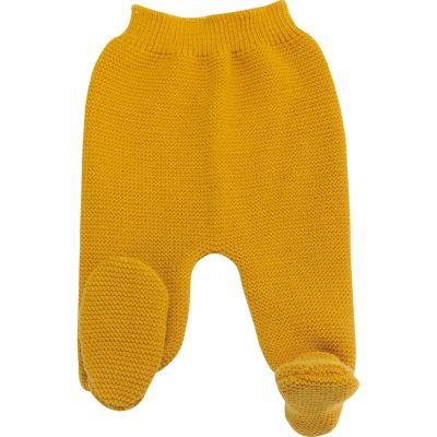 Pantalon en maille Moutarde (0-1 mois) Trois Kilos Sept