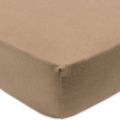 Lot de 2 draps housses en jersey Wild Rose-Biscuit (40 x 80 cm)