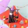 Peluche Ane maman et bébé Les Ptipotos Gris (35 cm) Les Déglingos Ambiance 2